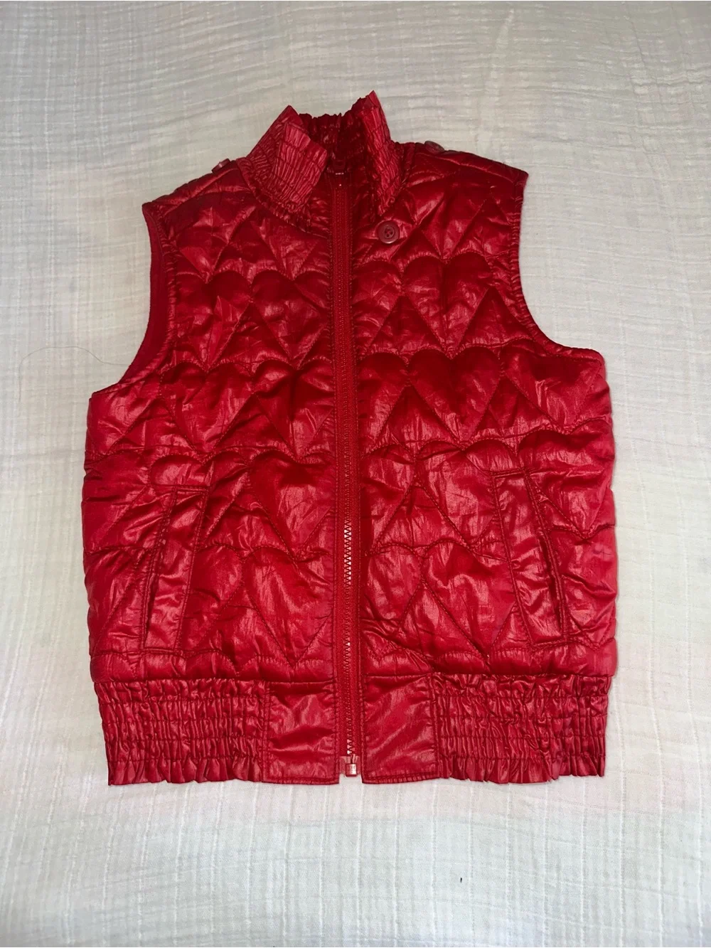 Old Navy Girls Red Quilted Puffer Vest